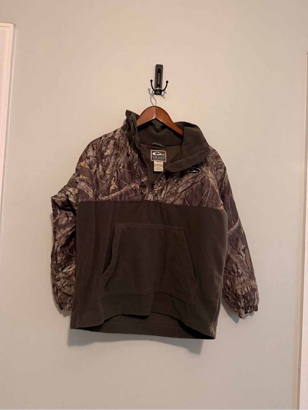 Drake Kids Brown Camouflage Pullover Jacket